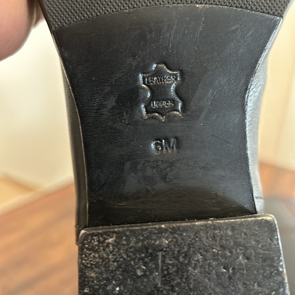 TORY BURCH Juliet two tone riding boots  black almond.. - Picture 8 of 12